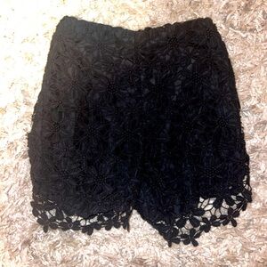 Hollister black lace shorts